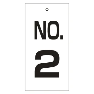 バルブ標示板 100×50 両面印刷 番号 表記:NO.2 (167002)