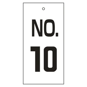 バルブ標示板 100×50 両面印刷 番号 表記:NO.10 (167010)