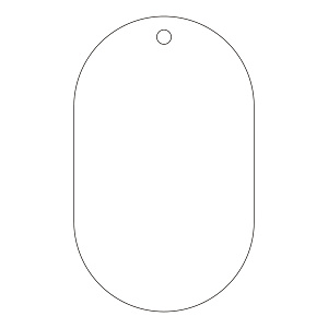 バルブ標示札 90×50 片面仕様 表記:白無地 (169200)