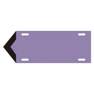 JIS配管識別標識 液体方向表示板 灰紫 サイズ: (小) 80×210×1.8mm (174310)