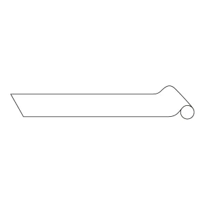 配管識別アルミテープ 白 サイズ: (大) 150mm幅×2m巻 (185510)