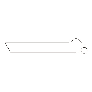 配管識別アルミテープ 白 サイズ: (S小) 25mm幅×2m巻 (188510)