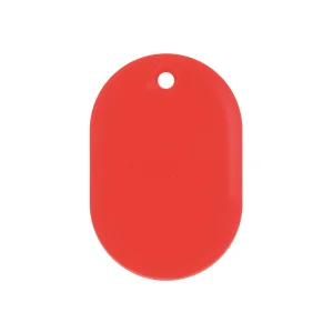 カラー小判札 無地 45×30×2.5mm (小) カラー:レッド (200014)