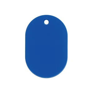 カラー小判札 無地 45×30×2.5mm (小) カラー:ブルー (200015)