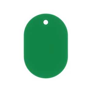カラー小判札 無地 60×40×2.5mm (大) カラー:グリーン (200022)