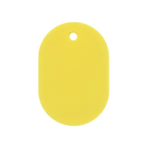 カラー小判札 無地 60×40×2.5mm (大) カラー:イエロー (200023)