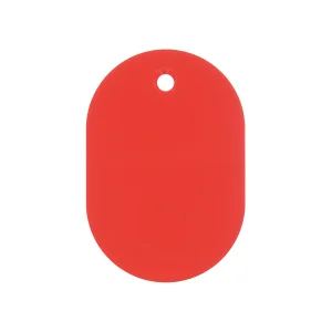 カラー小判札 無地 60×40×2.5mm (大) カラー:レッド (200024)