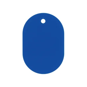 カラー小判札 無地 60×40×2.5mm (大) カラー:ブルー (200025)