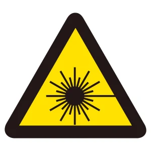 PL警告表示ラベル(簡易タイプ) レーザー光線 小 (203008)