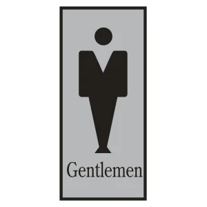 案内標識板 トイレプレート 200×80mm 表示:男マーク Gentlemen (206051)