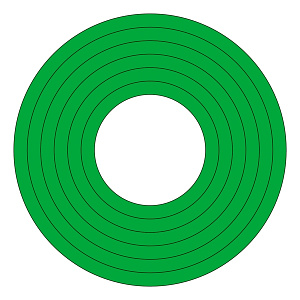 マーキングステッカー PET 100mmφ 10枚1組 カラー:緑 (208501)