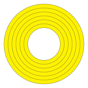 マーキングステッカー PET 100mmφ 10枚1組 カラー:黄 (208502)