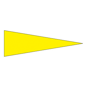 マーキングステッカー 5×15mm三角 PET 100枚1組 カラー:黄 (208702)