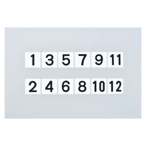 100mm角数字札 仕様:1〜12 6枚1組 (228021)