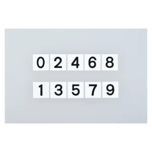 100mm角数字札 仕様:0〜9 5枚1組 (228023)