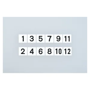75mm角数字札 仕様:1〜12 6枚1組 (228031)