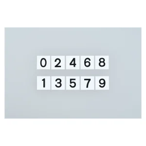 75mm角数字札 仕様:0〜9 5枚1組 (228033)