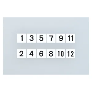 50mm角数字札 仕様:1〜12 6枚1組 (228041)