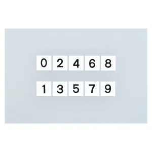 50mm角数字札 仕様:0〜9 5枚1組 (228043)