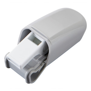 ヘルメット用ホイッスルホルダー (溝付き・溝なし兼用タイプ) グレー (241070)