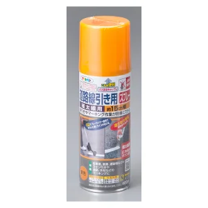 道路線引き用スプレー 400ml 極太線用・黄 (264007)