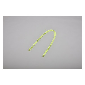 プラスチックカラーチェーン 線径6mm 長さ1.2m 蛍光緑 (284038)