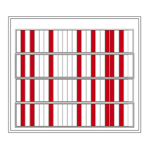 名札ケース 回転ネーム表示盤 仕様:100人用・部署札 (青/青) 8枚付 (303014)