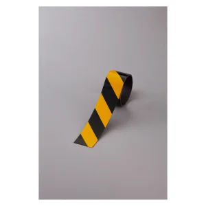 マグネットテープ (反射タイプ) 50mm幅×1m 黄/黒 (312217)