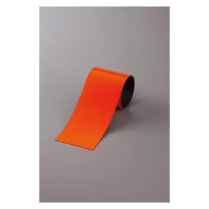 マグネットテープ (高輝度プリズム反射タイプ) 100mm幅×1m 蛍光オレンジ (312239)