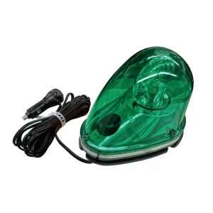 マグネット着脱式LED回転灯(流線型) DC12V/24V兼用 緑 (324031)