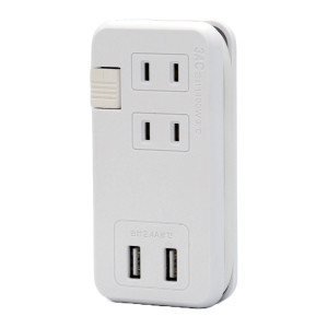 USB電源タップ ケーブル収納型 PS-3AC ホワイト (353053)