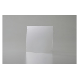 誘導標識専用プレート 壁面用 樹脂タイプ 透明 160×174×1mm (377007)