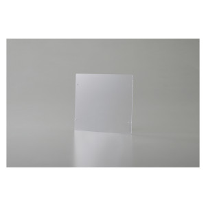 誘導標識専用プレート 壁面用 樹脂タイプ 透明 132×144×1mm (377015)