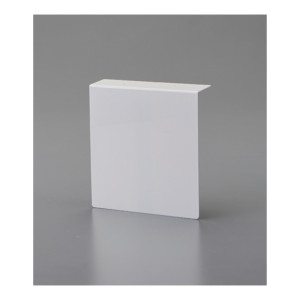 誘導標識専用プレート 天井用L型 樹脂タイプ 白 130×126×1mm (377053)