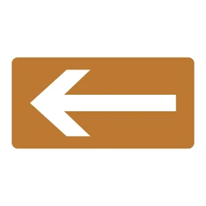 JIS配管識別明示ステッカー 油関係 (ヨコ) 左矢印 10枚1組 サイズ: (L) 60×120mm (381313)