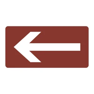 JIS配管識別明示ステッカー 蒸気関係 (ヨコ) 左矢印 10枚1組 サイズ: (S) 30×60mm (383411)