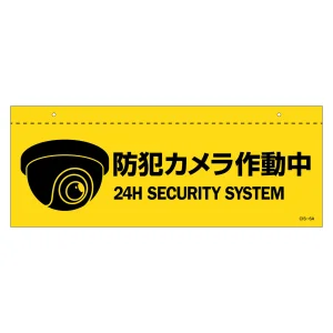 天井用案内標識 イラスト標識 防犯カメラ作動中 CIS-6A (407061)