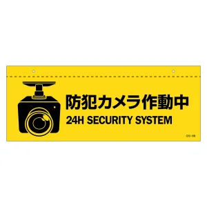 天井用案内標識 イラスト標識 防犯カメラ作動中 CIS-6B (407062)