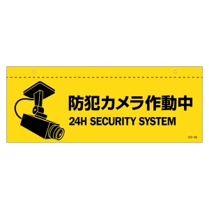天井用案内標識 イラスト標識 防犯カメラ作動中 CIS-6D (407064)