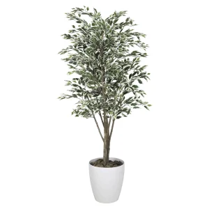 光触媒 人工観葉植物 造花 ベンジャミンツリー斑入り 1.6 (高さ160cm) (153Ｋ430)