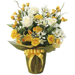 光触媒 人工観葉植物 造花 パナマローズ (高さ50cm) (2055R100)