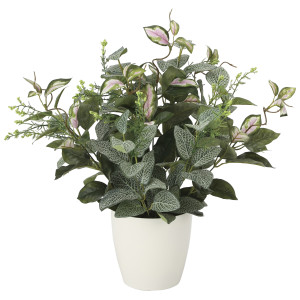 光触媒 人工観葉植物 造花 ミックスフィットニア (高さ52cm) (2101A60)