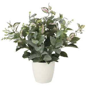 光触媒 人工観葉植物 造花 ミックスフィットニア (高さ52cm) (2101A60)