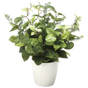 光触媒 人工観葉植物 造花 ミックスポトス (高さ52cm) (2102A60)