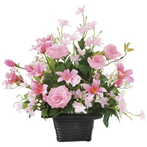 光触媒 人工観葉植物 造花 ハッピーピンク (高さ32cm) (2115A70)