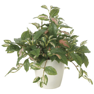 光触媒 人工観葉植物 造花 ツートンホヤ (高さ40cm) (2214A75)