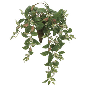光触媒 人工観葉植物 造花 壁掛けツートンホヤ (高さ70cm) (2218A90)