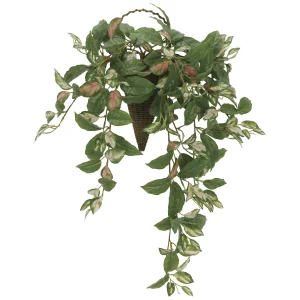 光触媒 人工観葉植物 造花 壁掛けツートンホヤ (高さ70cm) (2218A90)