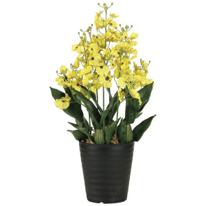 光触媒 人工観葉植物 造花 オンシジュームL (高さ53cm) (2262A70)
