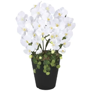 光触媒 人工観葉植物 造花 プリンセス胡蝶蘭W (高さ58cm) (2266R70)
